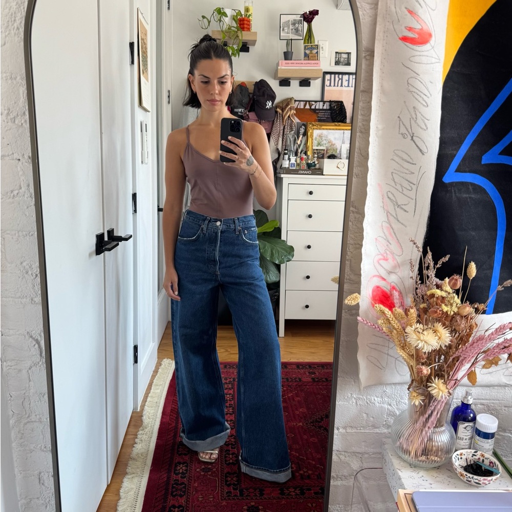 Agolde Dark Blue Wide Jeans
